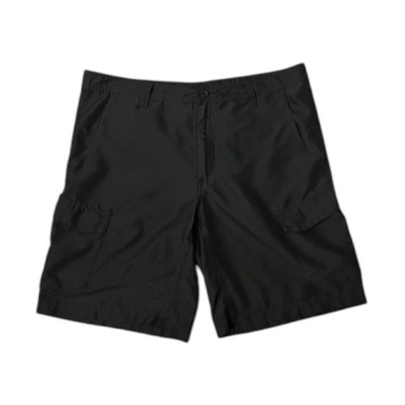 Magellan Outdoors Size 34 Men's Cargo Shorts Black Water Repellent Hiking Travel - Picture 1 of 13